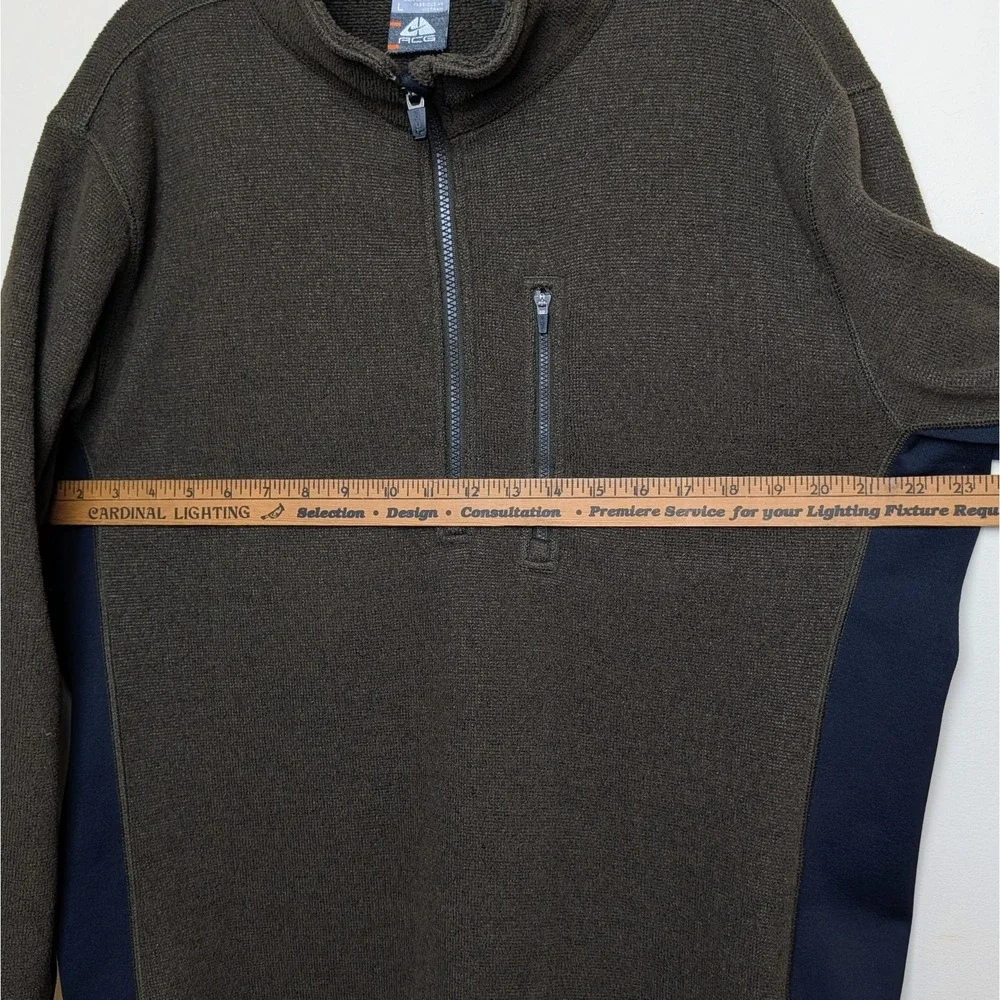 Nike ACG Therma-FIT Fleece Pullover Jacket 1/2 Zip Outdoor Brown Size‎ Large
